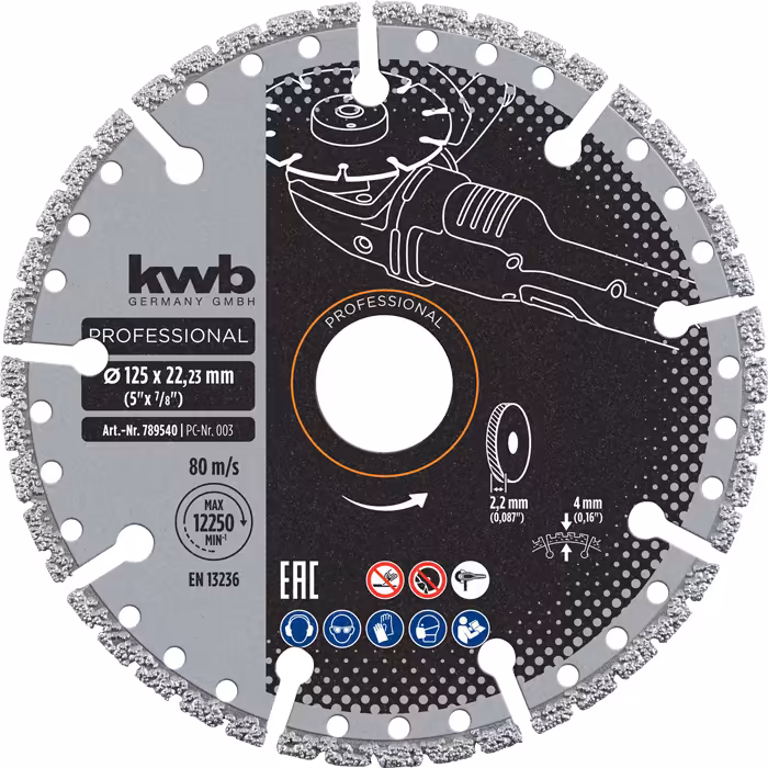 Алмазный диск Multi, 125 мм kwb by Einhell (789540)